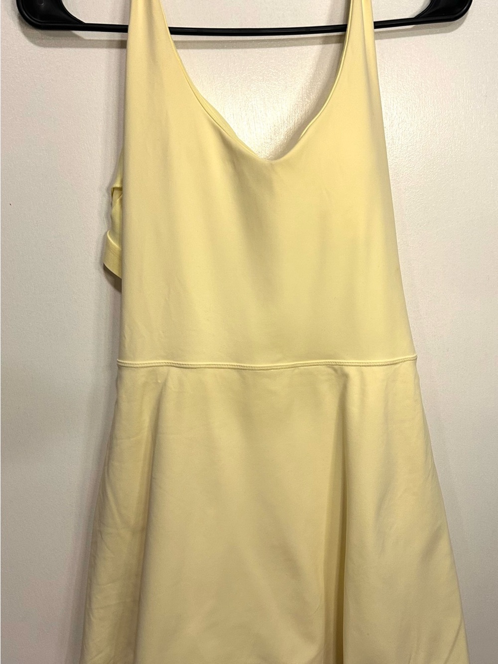 Fabletics Pale Yellow V-Neck Sleeveless Dress